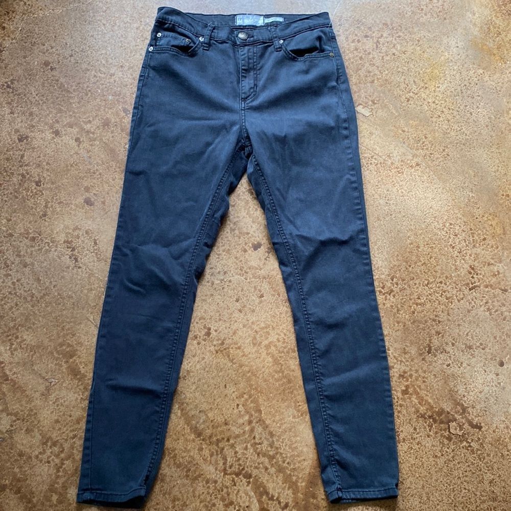 FREE People black high rise‎ skinny stretch jeans